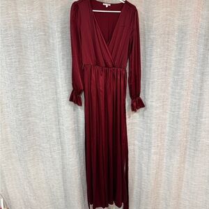 Baltic Born Deep Red Long Sleeve Dress